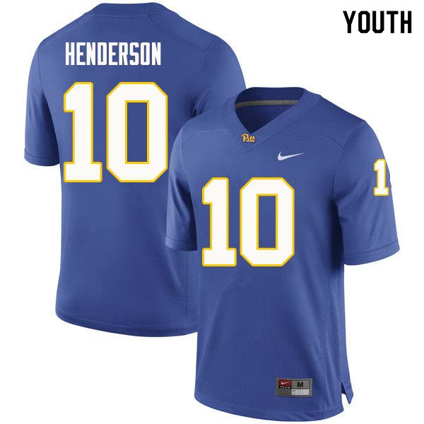 Youth #10 Quadree Henderson Pittsburgh Panthers College Football Jerseys Sale-Royal